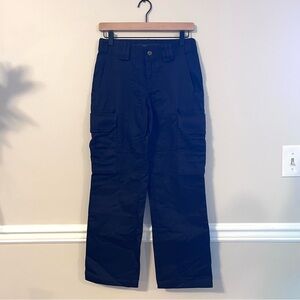 5.11 Tactical Series Women’s Cargo Pants Size 2 100% Cotton Navy Zipper Pockets